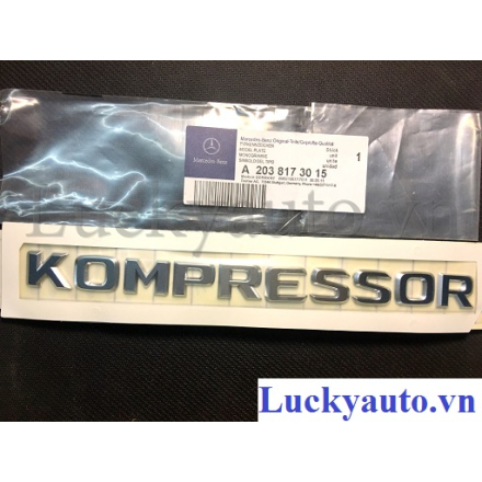 Chữ KOMPRESSOR xe Mercedes C180 Kompressor chính hãng